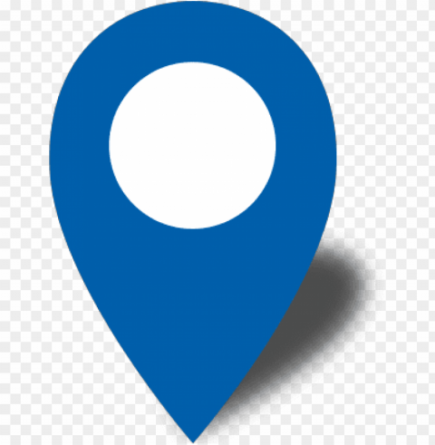 simple location map pin icon - blue location icon Isolated Graphic Element in Transparent PNG