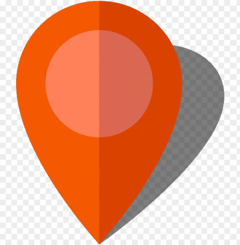 simple location map pin icon - orange location pin PNG Image with Clear Background Isolated
