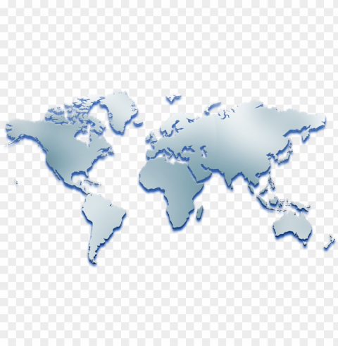 simple map of the world ClearCut Background PNG Isolated Item