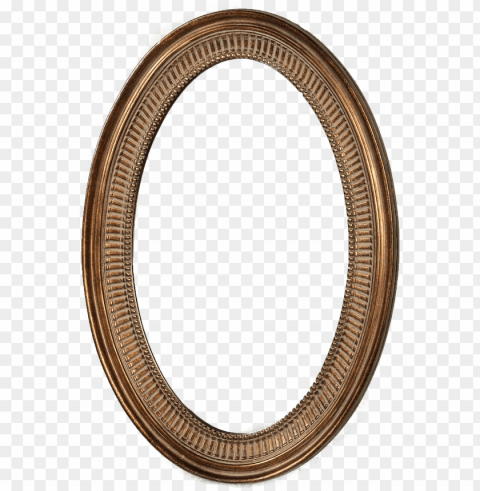 simple oval frame Isolated Object on Clear Background PNG