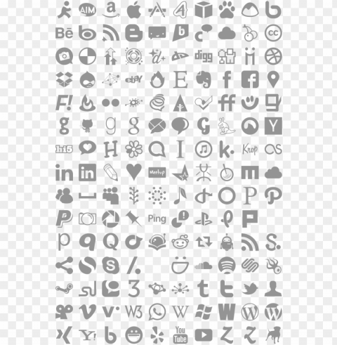 simple social media icons - vector social media icons PNG Isolated Illustration with Clear Background