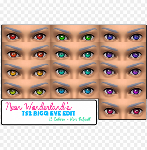 sims 4 neon eyes Transparent PNG images complete package