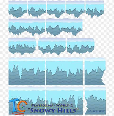 since river rush was intended as a tap to swim up - snowy platform 2d PNG file without watermark
