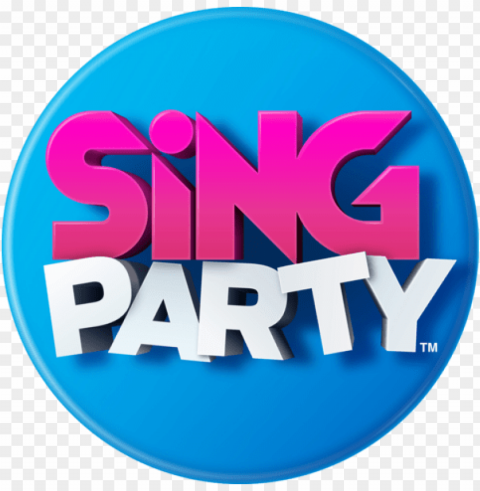 sing party logo Isolated Artwork on Clear Transparent PNG
