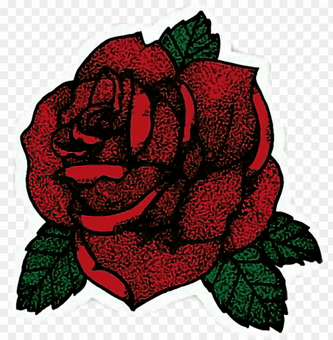 single black rose red rose clipart image - red rose stickers PNG objects