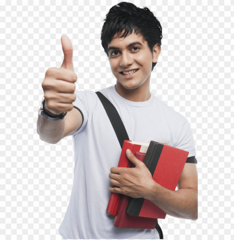 single-boy - indian college student Transparent Background PNG Isolated Character