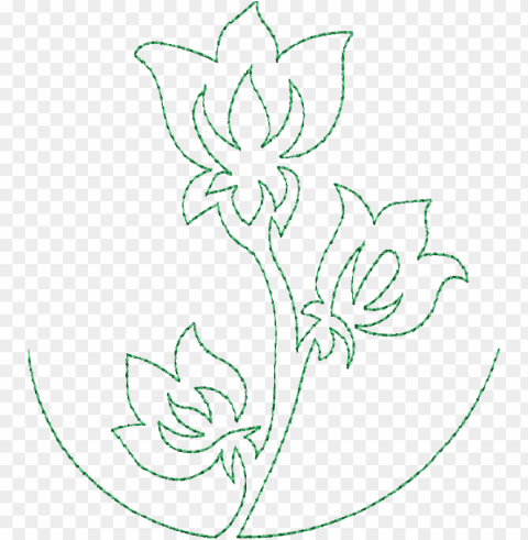 single line embroidery designs PNG images for editing