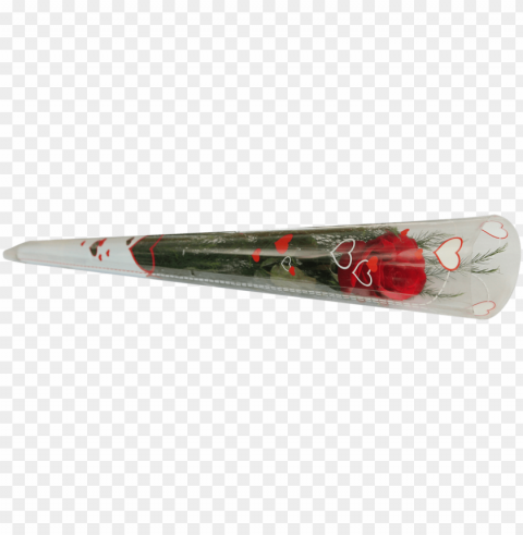 single rose cone - single red rose in cellophane PNG graphics with alpha channel pack