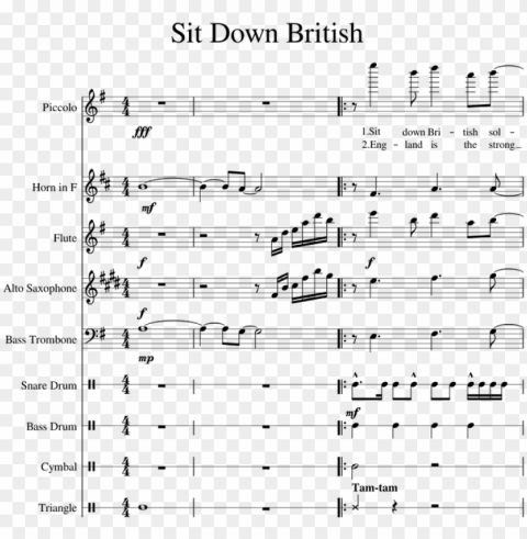 sit down british soldier piano tutorial - sheet music PNG files with clear background PNG transparent with Clear Background ID 5f370ec1