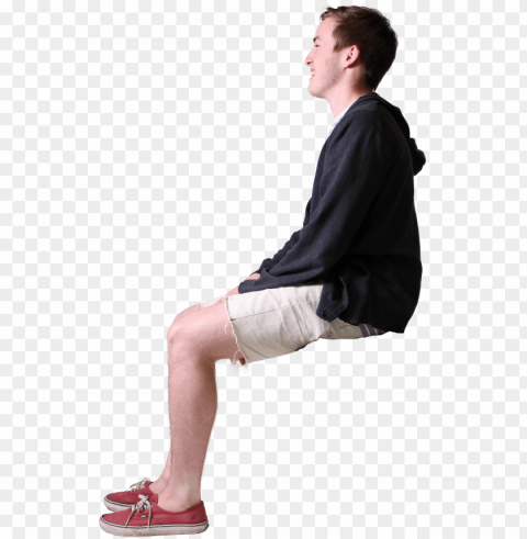 sitting people cutouts PNG with Isolated Object and Transparency