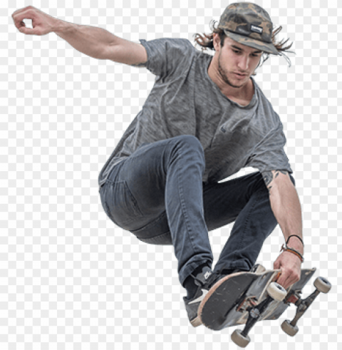 skate people Isolated Design Element on Transparent PNG