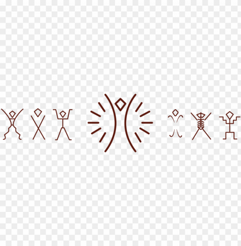 sketch - burning man logo Isolated Design Element in HighQuality PNG