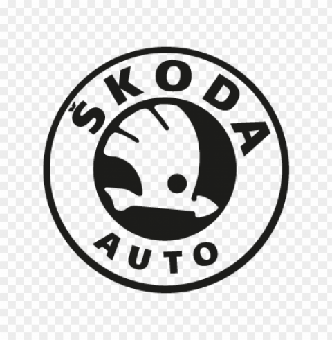 skoda auto black vector logo free HighQuality Transparent PNG Isolated Art