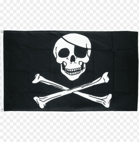 skull and crossbones with eye patch PNG Image Isolated with Transparent Detail