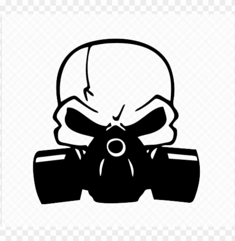 skull and gas mask decal - skull with gas mask PNG files with transparent canvas collection