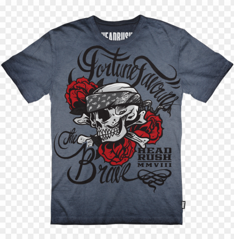 skull and roses v2 - active shirt Transparent Background Isolated PNG Design Element