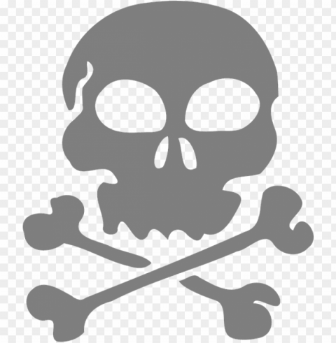 skull bones pirate flag danger silhouette - skull and crossbones High-quality transparent PNG images comprehensive set
