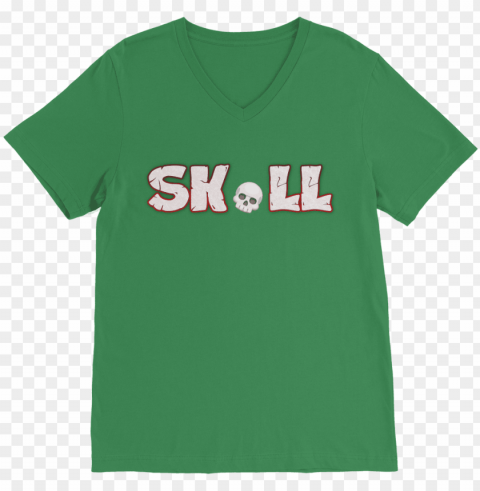 skull emoji classic v neck t shirt everything skull - elliott smith t shirt Transparent PNG image