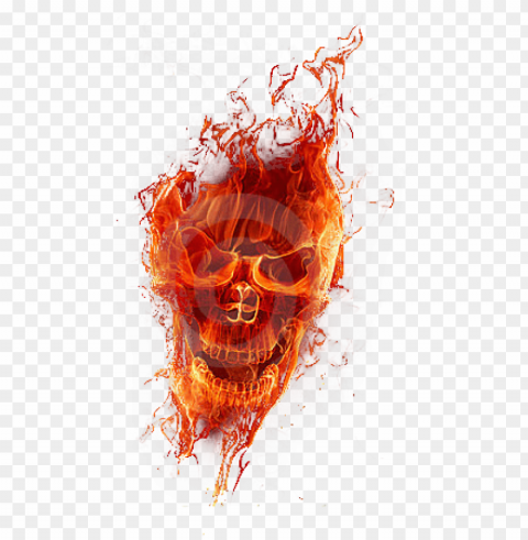 Skull On Fire PNG Transparent Icons For Web Design