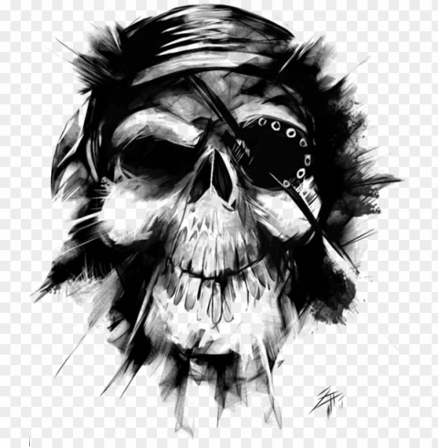 skull tattoo download image - skull pirate tattoo desi High Resolution PNG Isolated Illustration
