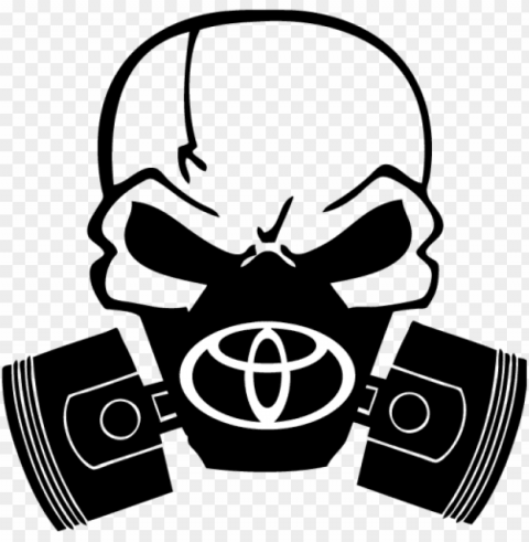 skull with gas mask - logo gas mask PNG with cutout background