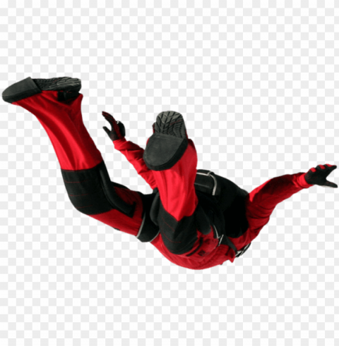 Skydiver Before Opening Parachute Transparent Background Isolated PNG Icon