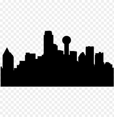 skyline rubber stamp - dallas skyline outline Free PNG images with alpha channel