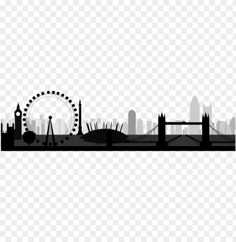 Skyline Transparent Silhouette London Greater Software - London Skyline Silhouette Isolated Character In Clear Background PNG