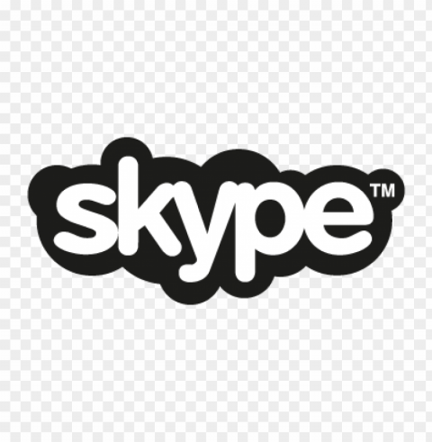 skype black vector logo free download Isolated Graphic on HighQuality Transparent PNG