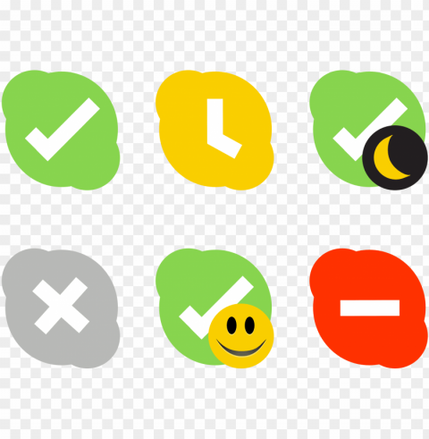 skype status icons PNG images with transparent space