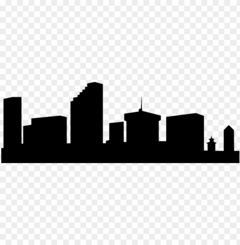 skyscraper clipart generic - city skyline silhouette black PNG free download transparent background