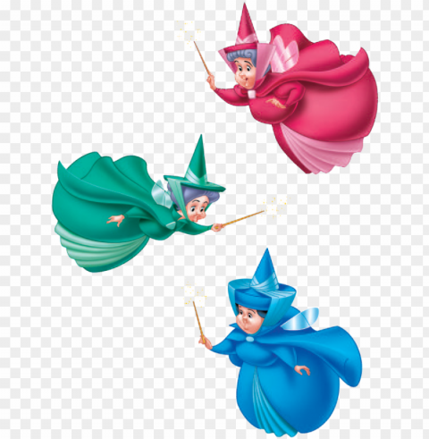 sleeping beauty fairies - sleeping beauty fairies Transparent Background PNG Isolated Art