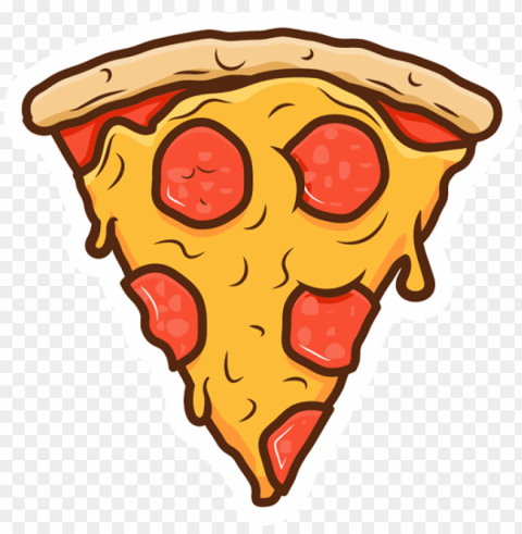 slice sticker just stickers - pizza slice cartoon ClearCut PNG Isolated Graphic