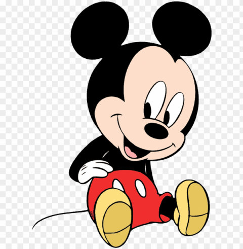 sliding cute baby mickey Isolated Artwork in HighResolution Transparent PNG