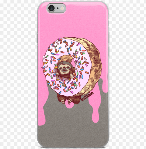 sloth donut iphone case - mobile phone case Isolated Item in Transparent PNG Format