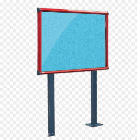 small blue billboard PNG clip art transparent background