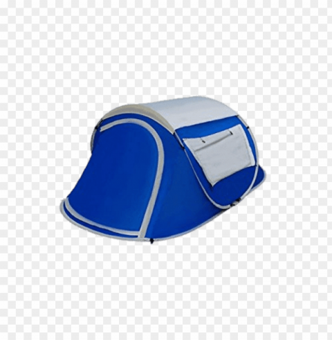 small blue camping tent PNG image with no background
