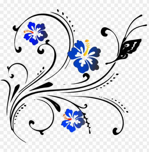 small - butterfly border design PNG with no registration needed