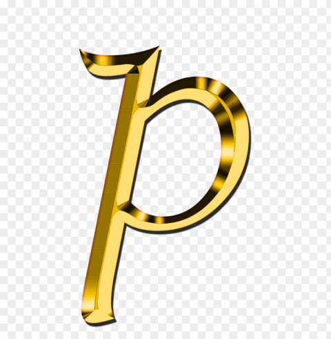 small letter p ClearCut Background PNG Isolated Item