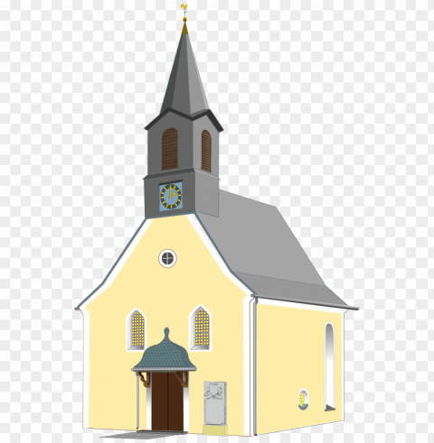 small village church Clear Background Isolated PNG Icon