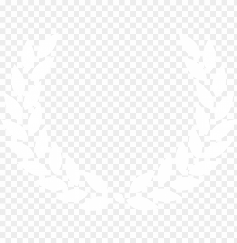 small - white laurel wreath PNG transparent graphics for download