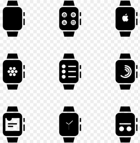 Smartwatch 11 Icons - Smartwatch Icon PNG Clear Background