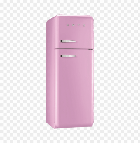 smeg pink refrigerator Isolated Design Element in HighQuality PNG