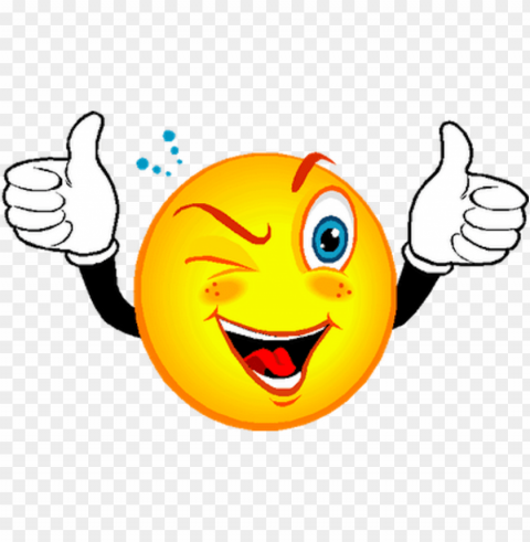 smiley face wink thumbs up - smiley face with thumbs u PNG for personal use