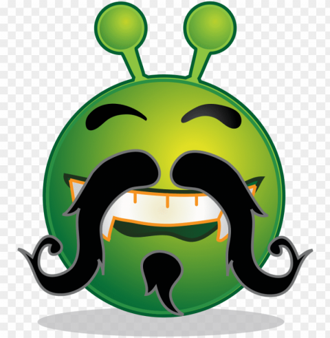 smiley green alien moustache - smiley PNG Graphic with Isolated Design