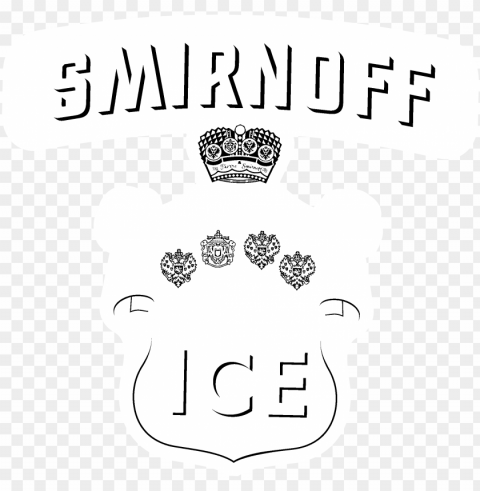 smirnoff ice logo black and white - illustratio PNG Image Isolated with Transparency