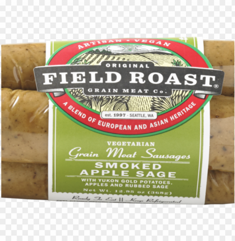 smoked apple sage sausage - field roast grain meat sausages vegetarian smoked Isolated Item on Clear Background PNG