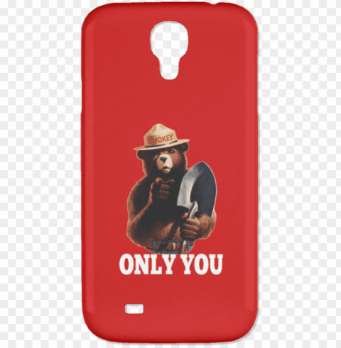 smokey bear phone case only you defunded samsung cases - allposterscom tin sign smokey bear - only you 16x12in Clear background PNG elements