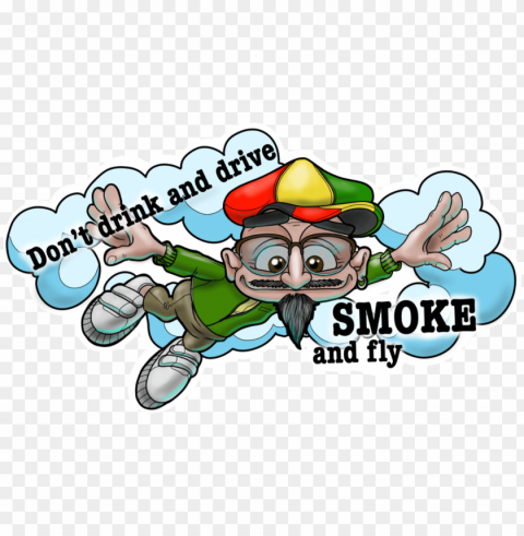 smoking clipart grandpa - don t drink and drive smoke and fly Transparent PNG Isolated Artwork