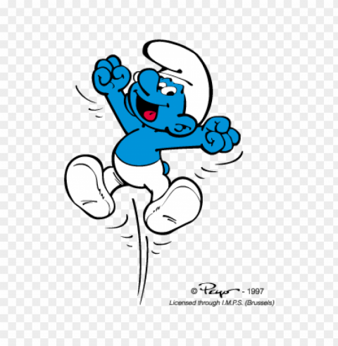 smurf jumping vector logo download free PNG files with clear background collection